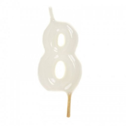 Vela Número 8 Branco